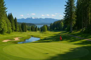 Waterfront view of the marina and the Inn at Port Ludlow, one of the best hotels in Port Ludlow, Washington.