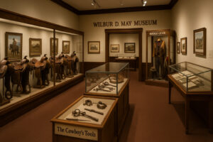 Riders on horseback following cowboy heritage trails Nevada, surrounded by open rangeland and mountain scenery