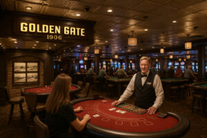 Neon lights and classic signs from vintage casinos Las Vegas history, showcasing the golden era of the Strip in the mid-20th century.