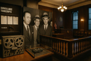 Neon lights and classic signs from vintage casinos Las Vegas history, showcasing the golden era of the Strip in the mid-20th century.