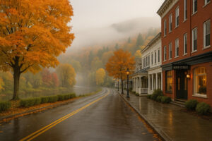 Elegant exterior view of Woodstock Inn and Resort with landscaped gardens and classic Vermont architecture