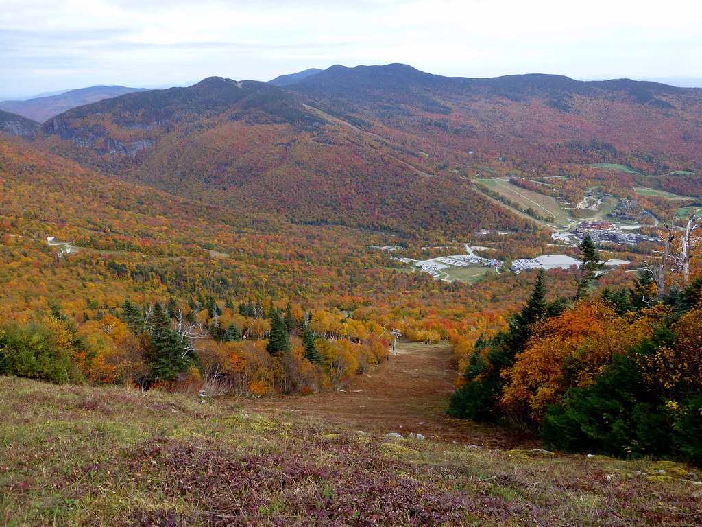 Stowe Mountain Resort in Vermont, showcasing snow-covered slopes, Mount Mansfield, and top-tier skiing terrain.