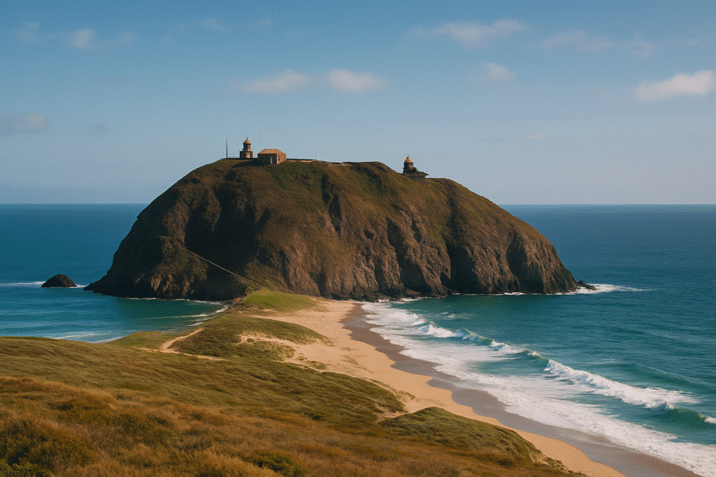 Point Sur Lighthouse – History on a Rock, perched on a rugged hill overlooking the Pacific Ocean along California's coastline.