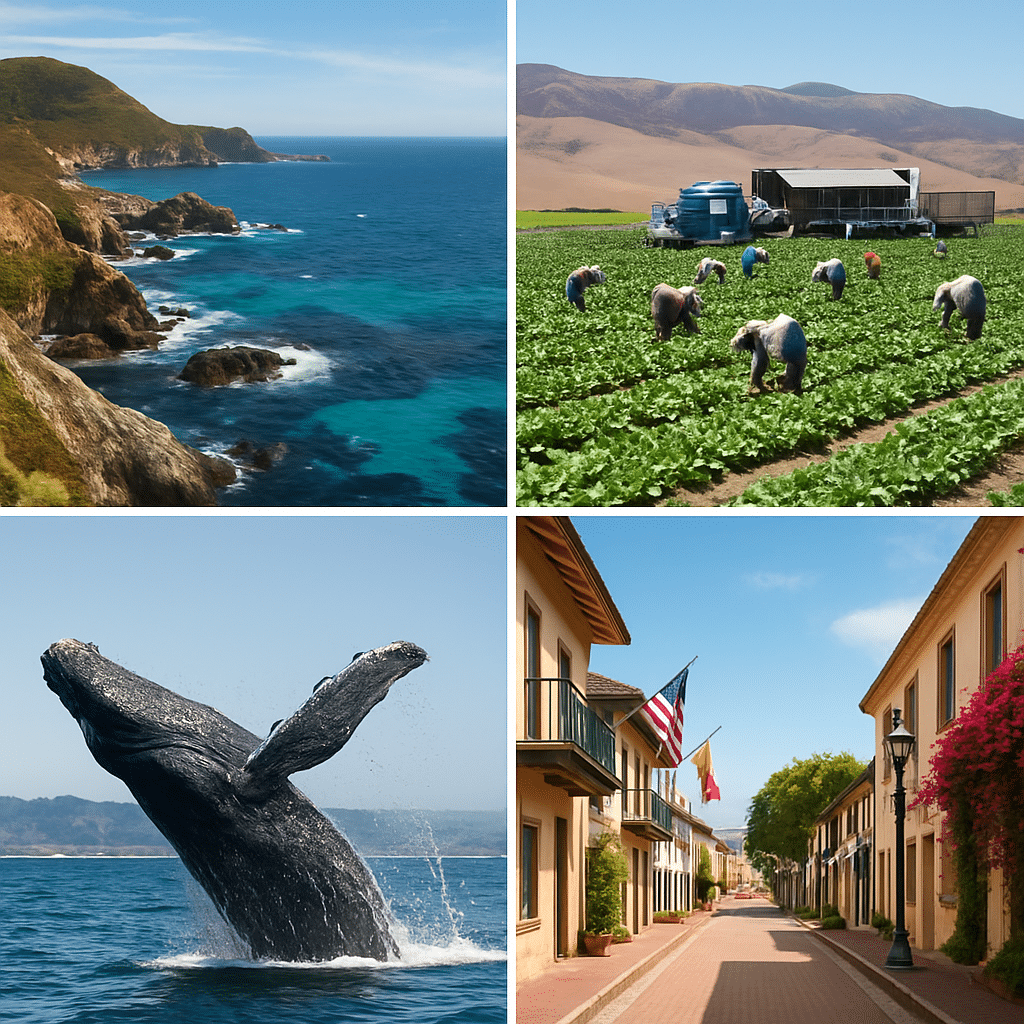 Scenic coastline, local farms, whale watching, and charming streets showcasing what makes Monterey County, CA so special.