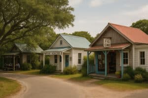 Ocracoke hidden gem shops including the Fig Cake bakery on Howard Street